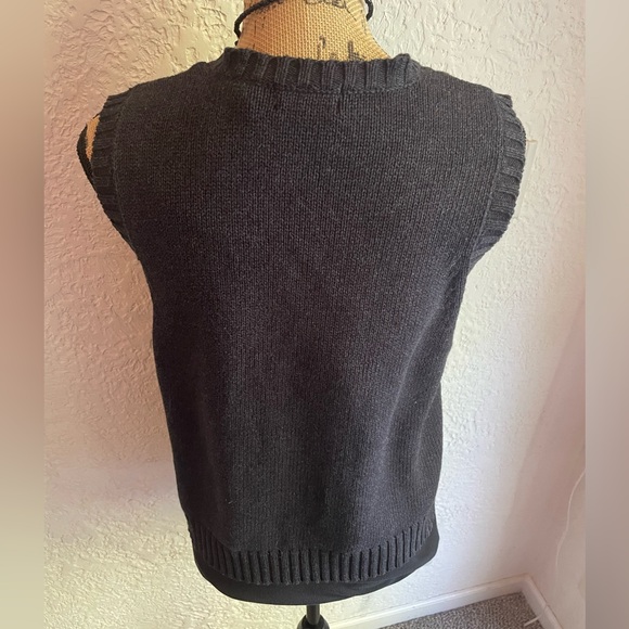 Vintage Charcoal Gray Sweater Vest - Picture 3 of 4